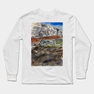 Red Rocks on the North Norfolk Coast Long Sleeve T-Shirt